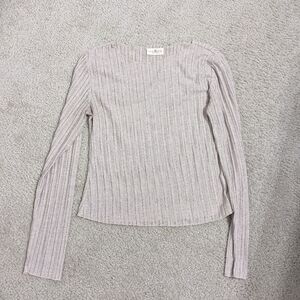 Natural Life beige Long sleeve sheer top size XL